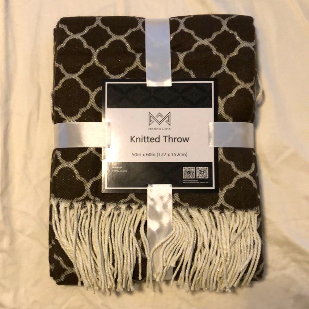 Knitted throw/blanket